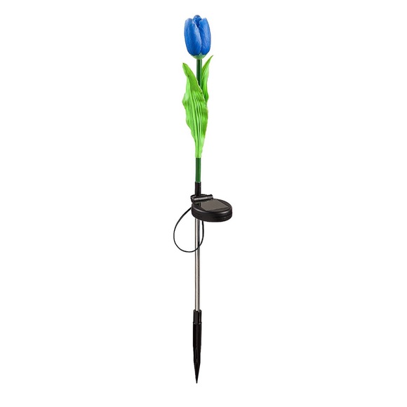 (2) Evergreen 29"H Solar Artificial Floral Garden Stake - Picture 1 of 5